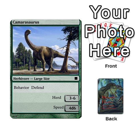 Ace Mesozoic Hunter Cards By Michael Front - HeartA