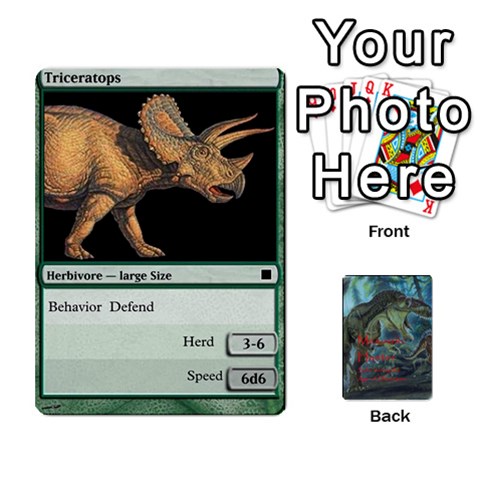 Mesozoic Hunter Cards By Michael Front - Spade6