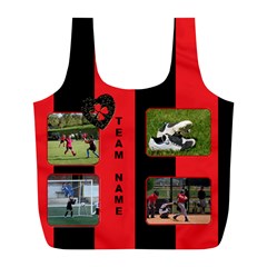 Black and Red (any Team) Recycle Bag (L) (8 styles) - Full Print Recycle Bag (L)