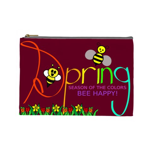 Spring Large Cosmetic Bag By Joy Johns Front