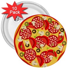 pizza - 3  Button (10 pack)