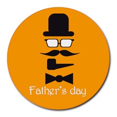 fathers day - Collage Round Mousepad