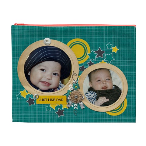 Cosmetic Bag (xl): Just Like Dad By Jennyl Front