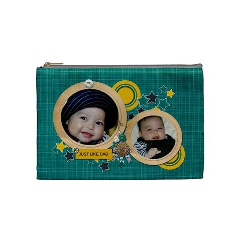 Cosmetic Bag (m): Just Like Dad By Jennyl Front