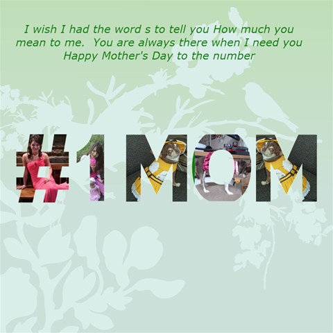Green Bird Silhouette Mother s Day Card By Kim Blair Inside