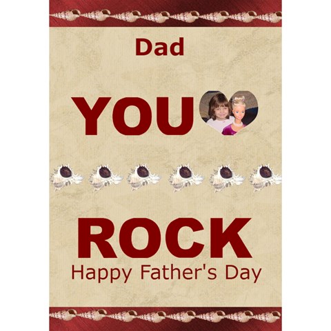 Dad You Rock Shell Father s Day Card By Kim Blair Inside