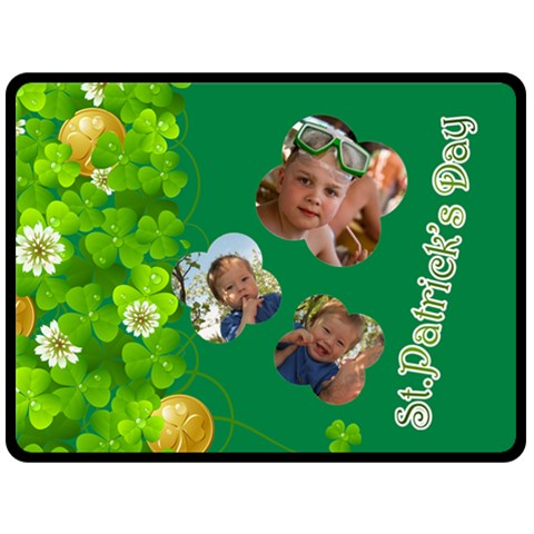 St Patrick s Day By Divad Brown 80 x60  Blanket Back