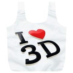 I love 3D - Full Print Recycle Bag (XL)