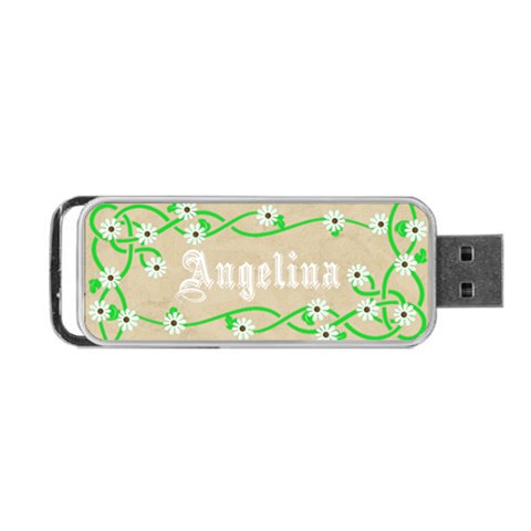 Daisy Vine Portable Usb Flash (two Sides) By Kim Blair Back