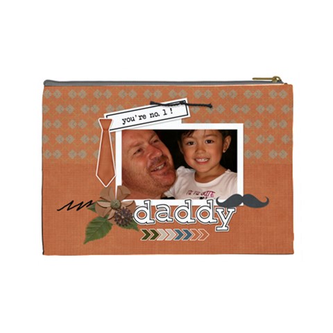 Cosmetic Bag (l) : Dad 1 By Jennyl Back