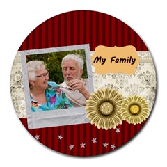 family - Round Mousepad