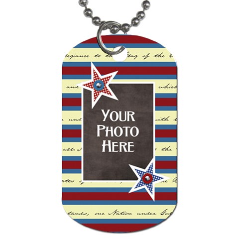 Celebrate America 2 Side Dog Tag 3 By Lisa Minor Front