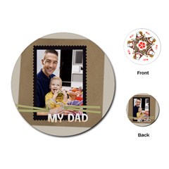 fathers day - Playing Cards Single Design (Round)