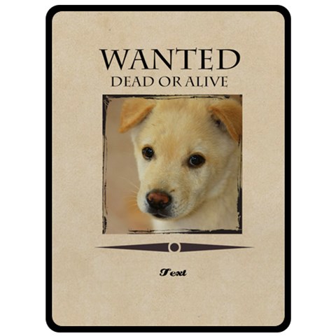 Wanted By Divad Brown 80 x60  Blanket Back