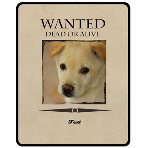 Wanted By Divad Brown 58.8 x47.4  Blanket Back