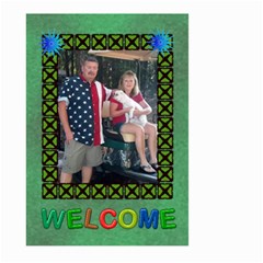 Welcome flag, large - Large Garden Flag (Two Sides)