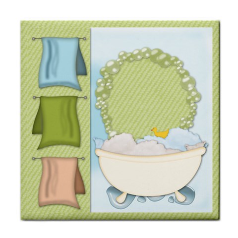 Bath Time Baby Face Towel By Zornitza Front