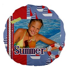 summer - Large 18  Premium Round Cushion 