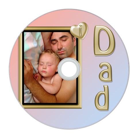I Love Dad Cd Wall Clock By Deborah Front