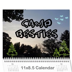 camp besties - Wall Calendar 11  x 8.5  (12-Months)
