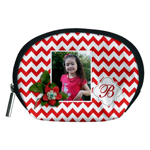 Pouch (m): Red Chevron By Jennyl Front