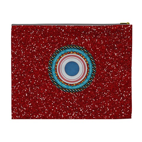 Celebrate America Xl Cosmetic Bag By Lisa Minor Back