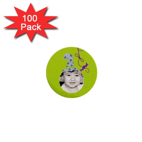 1  Mini Button 100 Pack By Deca Front