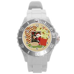 xmas - Round Plastic Sport Watch (L)