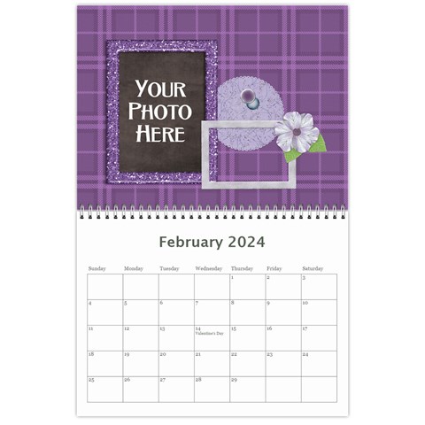 2024 Lavender Rain Calendar By Lisa Minor Feb 2024