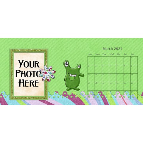 2024 Monster Party 11x5 Calendar By Lisa Minor Mar 2024