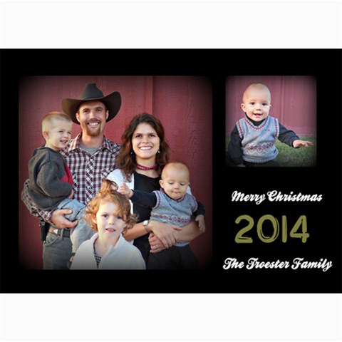 Christmas 2014 By Hilary Troester 7 x5  Photo Card - 3