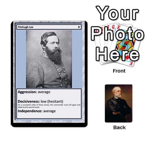 Confederate Officer Cards By Craig Welter Front - Diamond6