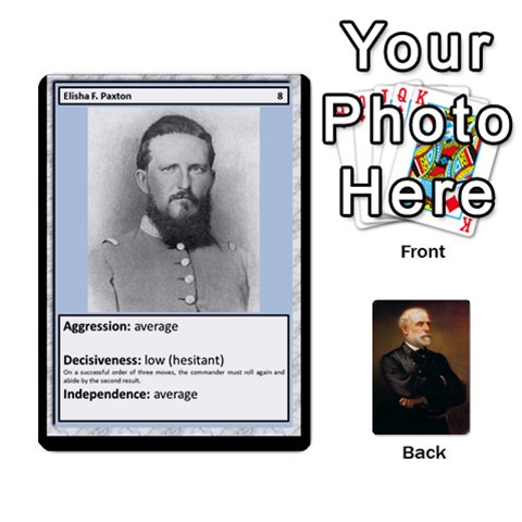 Confederate Officer Cards By Craig Welter Front - Diamond7