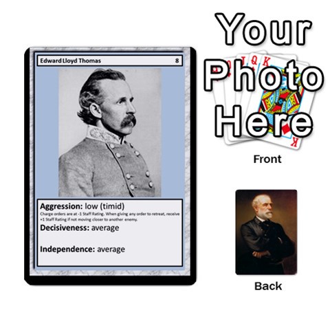 Jack Confederate Officer Cards By Craig Welter Front - DiamondJ