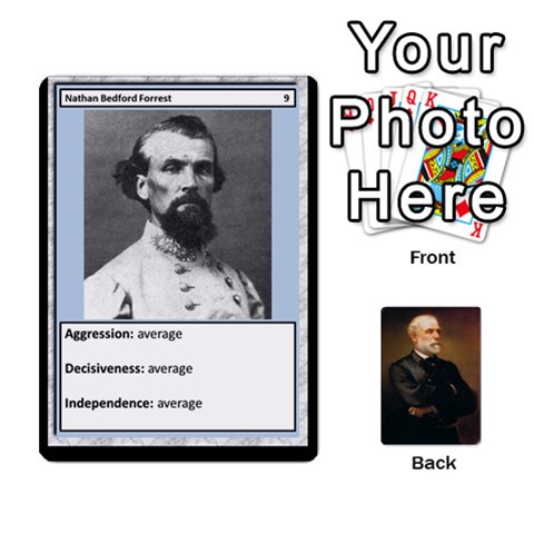 Confederate Officer Cards By Craig Welter Front - Club3
