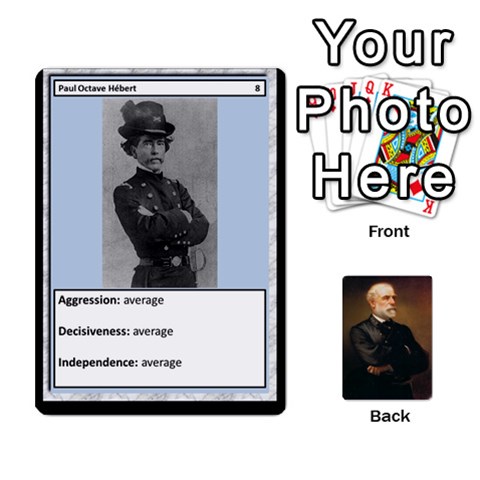 Jack Confederate Officer Cards By Craig Welter Front - ClubJ