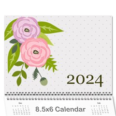 Wall Calendar 8.5 x 6: Ranunculus Flowers - Wall Calendar 8.5  x 6 