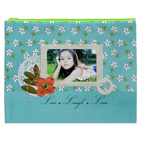 Cosmetic Bag (xxxl): Live Love Laugh By Jennyl Front