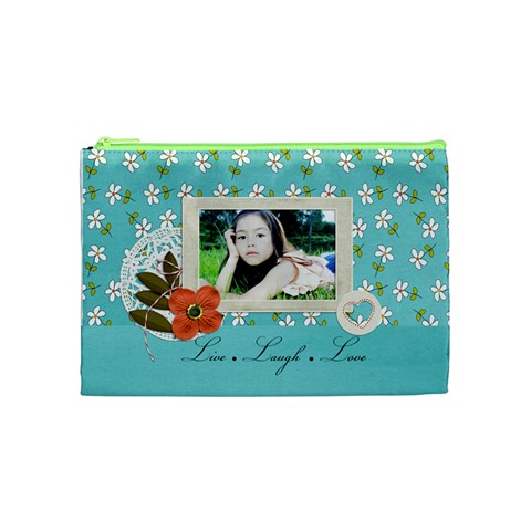 Cosmetic Bag (m):  Live Love Laugh By Jennyl Front
