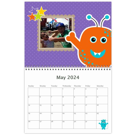 Wall Calendar 11 X 8 5 : Monsters By Jennyl May 2024