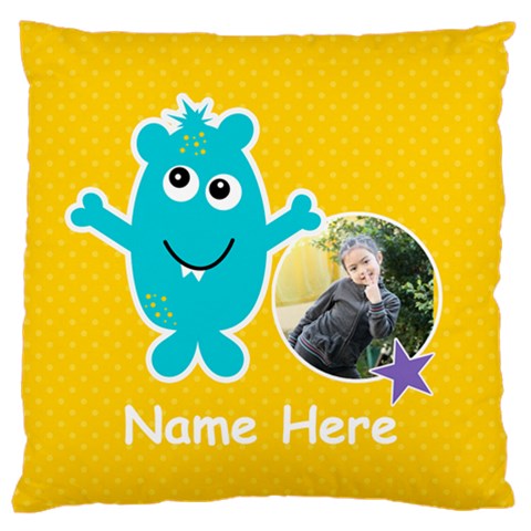 Large Cushion Case (two Sides) : Monster 3 By Jennyl Front