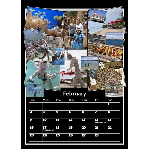 Black And White Mutli Photo Calendar 2024 By Deborah Feb 2024