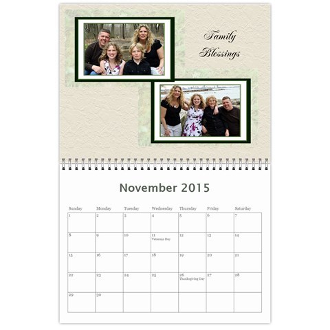 Family Calendar 2015 By Patricia W Nov 2015