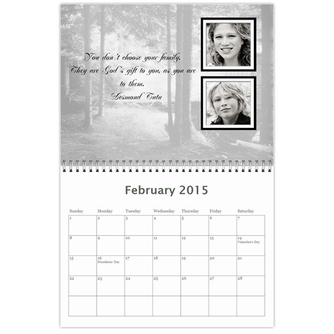Family Calendar 2015 By Patricia W Feb 2015