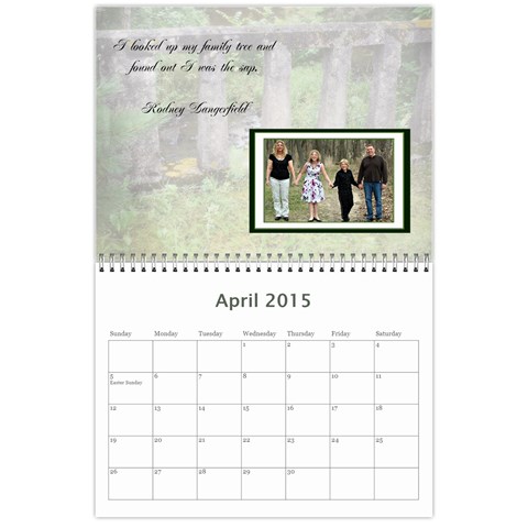 Family Calendar 2015 By Patricia W Apr 2015