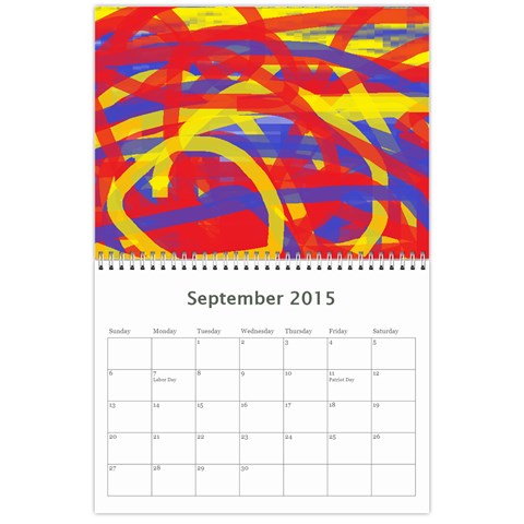 Art Calendar By Cletis Stump Sep 2015