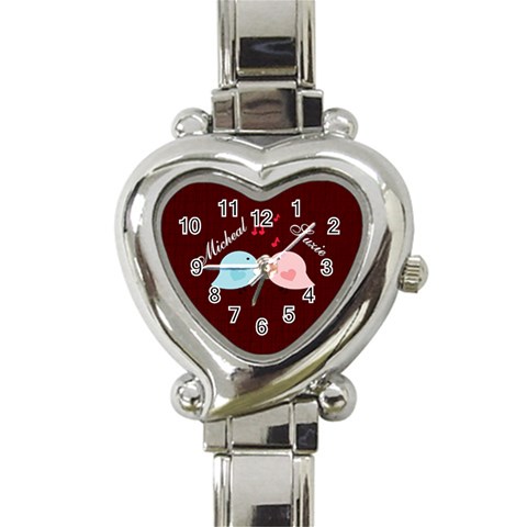 Love Birds Heart Watch By Kim Blair Front