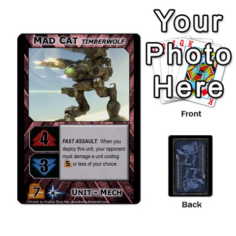 Jack Battletech: Domination V3 Supply Cards (2 Of 2) By Scott Heise Front - HeartJ