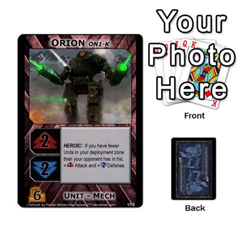 Battletech: Domination V3 Supply Cards (2 Of 2) By Scott Heise Front - Diamond2