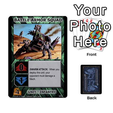 Battletech: Domination V3 Supply Cards (2 Of 2) By Scott Heise Front - Diamond5